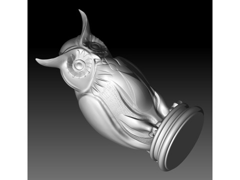 Owl - chess piece 3D Baskı Modeli