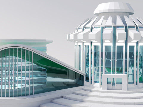 Conceptual Architecture collection 10 projects 3D Model