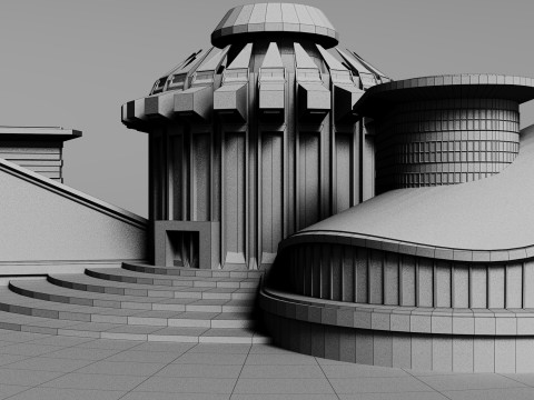 Conceptual Architecture collection 10 projects 3D Model