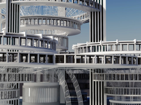 Conceptual Architecture collection 10 projects 3D Model