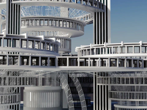Conceptual Architecture collection 10 projects 3D Model