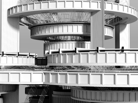 Conceptual Architecture collection 10 projects 3D Model