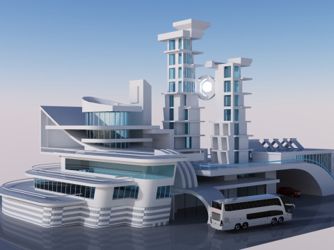 Conceptual Architecture collection 10 projects 3D Model