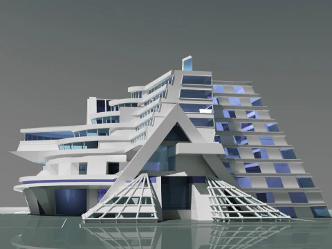 Conceptual Architecture collection 10 projects 3D Model