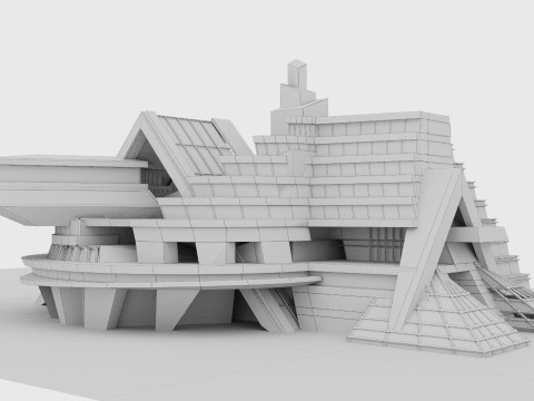 Conceptual Architecture collection 10 projects 3D Model