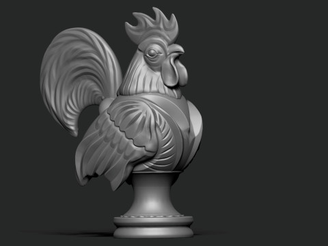 Fighting cock In chess 3d printing 3D-printmodel