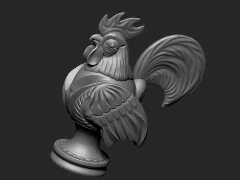 Fighting cock In chess 3d printing 3D 打印模型