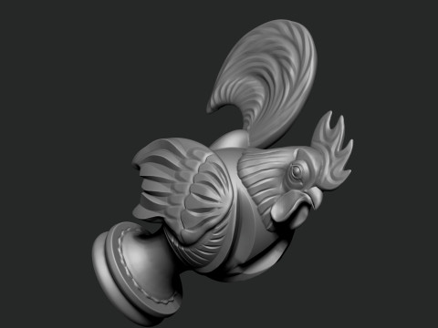 Fighting cock In chess 3d printing 3D 打印模型