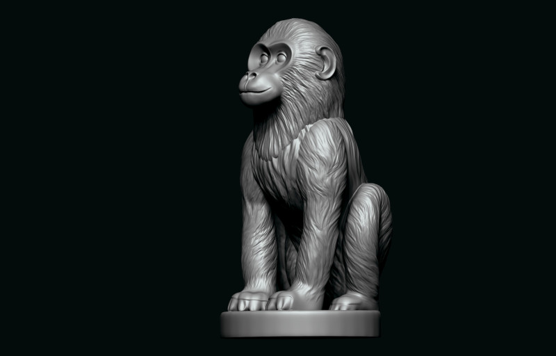 Monkey 3d peinting 3D-printmodel .c4d .max .obj .3ds .fbx .stl .blend 