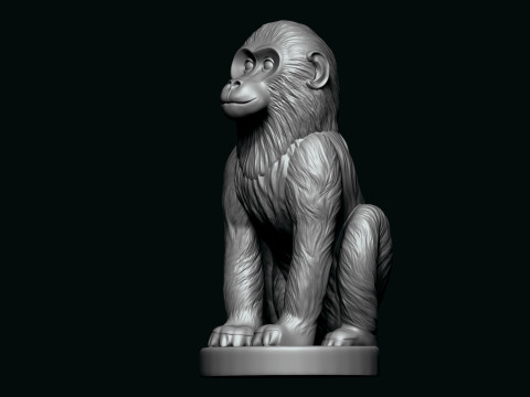 Monkey 3d peinting 3D-printmodel