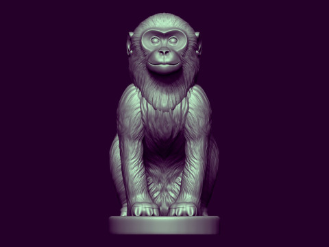 Monkey 3d peinting 3D-printmodel