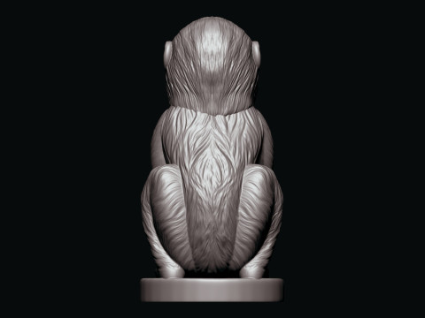 Monkey 3d peinting 3D-printmodel