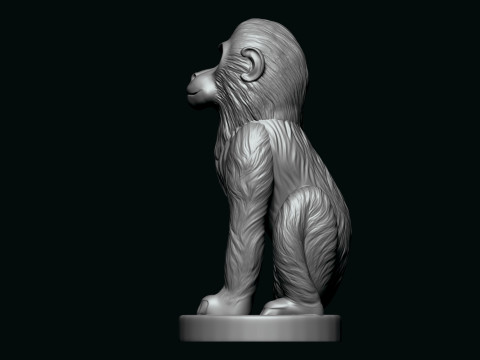 Monkey 3d peinting 3D-printmodel
