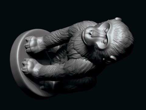 Monkey 3d peinting 3D-printmodel