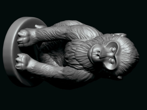Monkey 3d peinting 3D-printmodel
