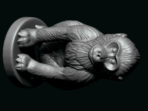 Monkey 3d peinting 3D Print Model