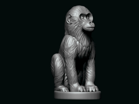 Monkey 3d peinting 3D-printmodel