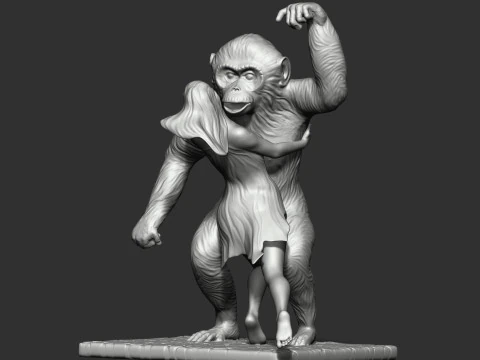 King Kong returns 3D Print Model