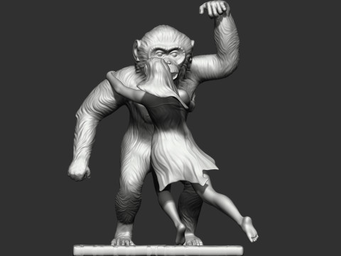 King Kong returns Model do druku 3D