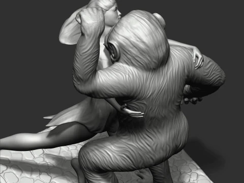 King Kong returns 3D Print Model