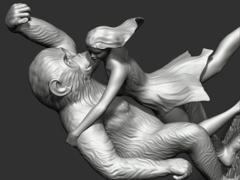 King Kong returns Model do druku 3D