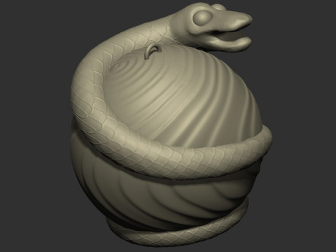 Exclusive Christmas Ornament Snake on a Sphere 3D Принт Модель