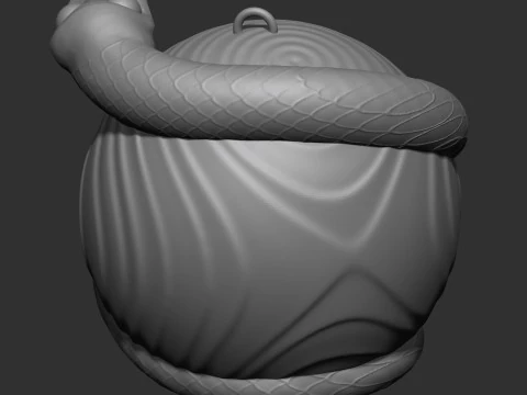 Exclusive Christmas Ornament Snake on a Sphere 3D Print Model