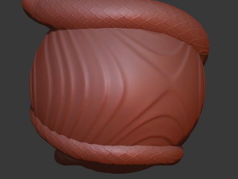 Exclusive Christmas Ornament Snake on a Sphere 3D Принт Модель