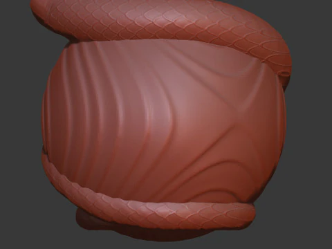 Exclusive Christmas Ornament Snake on a Sphere 3D Print Model