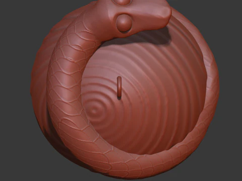 Exclusive Christmas Ornament Snake on a Sphere 3D Print Model