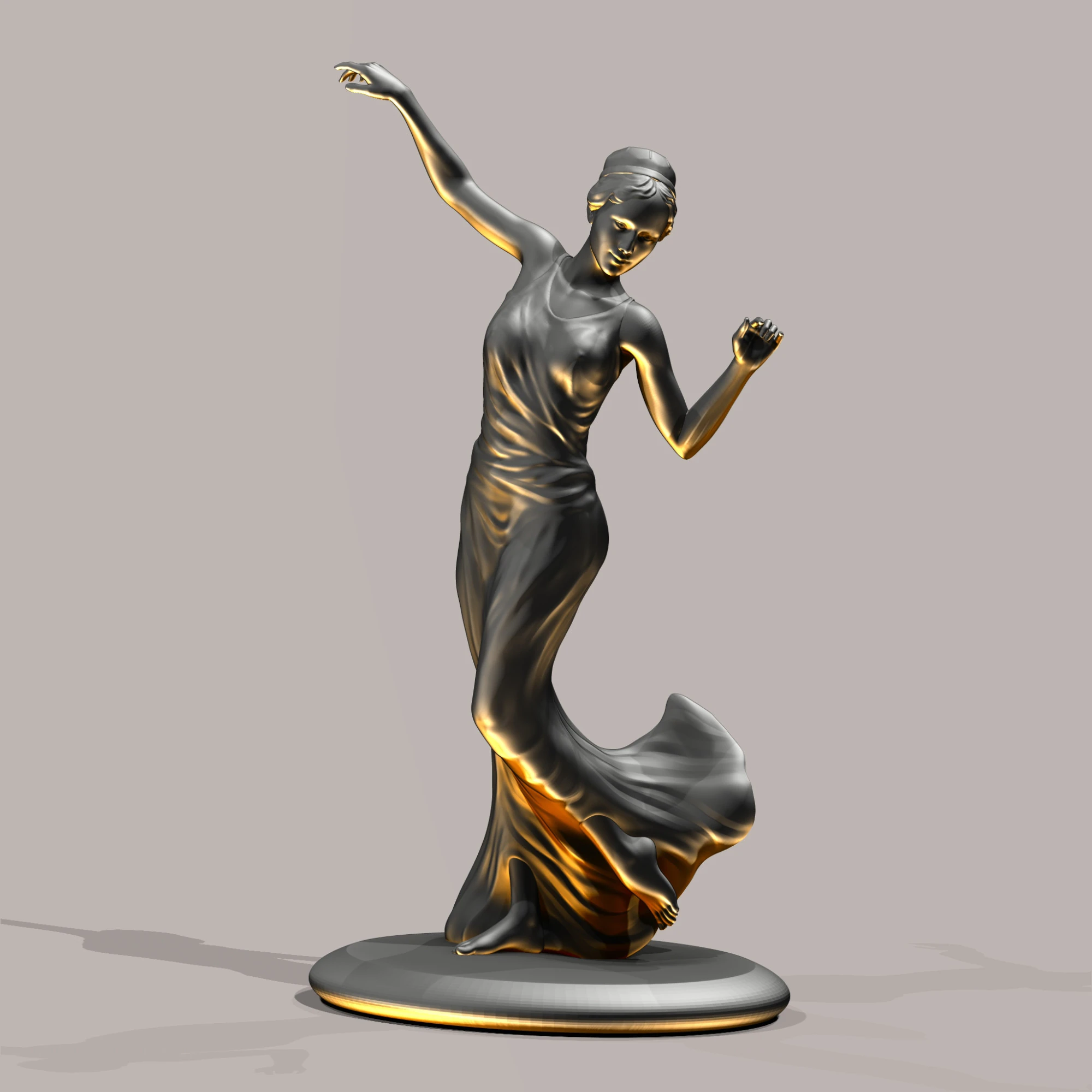 The dancer 3D Print Model .c4d .max .obj .3ds .fbx .stl .blend 