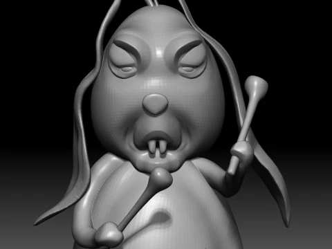 Kelinci Drummer - Model Cetak 3D Model Cetak 3D