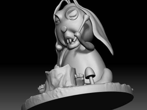 Drummer Rabbit - 3D Printable Model 3D Baskı Modeli
