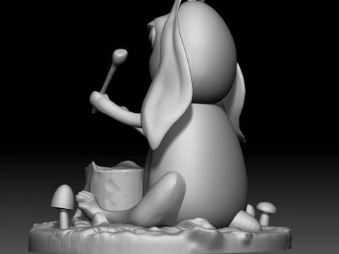 Drummer Rabbit - 3D Printable Model 3D Print Model