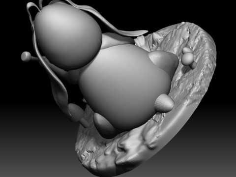 Drummer Rabbit - 3D Printable Model 3D Baskı Modeli
