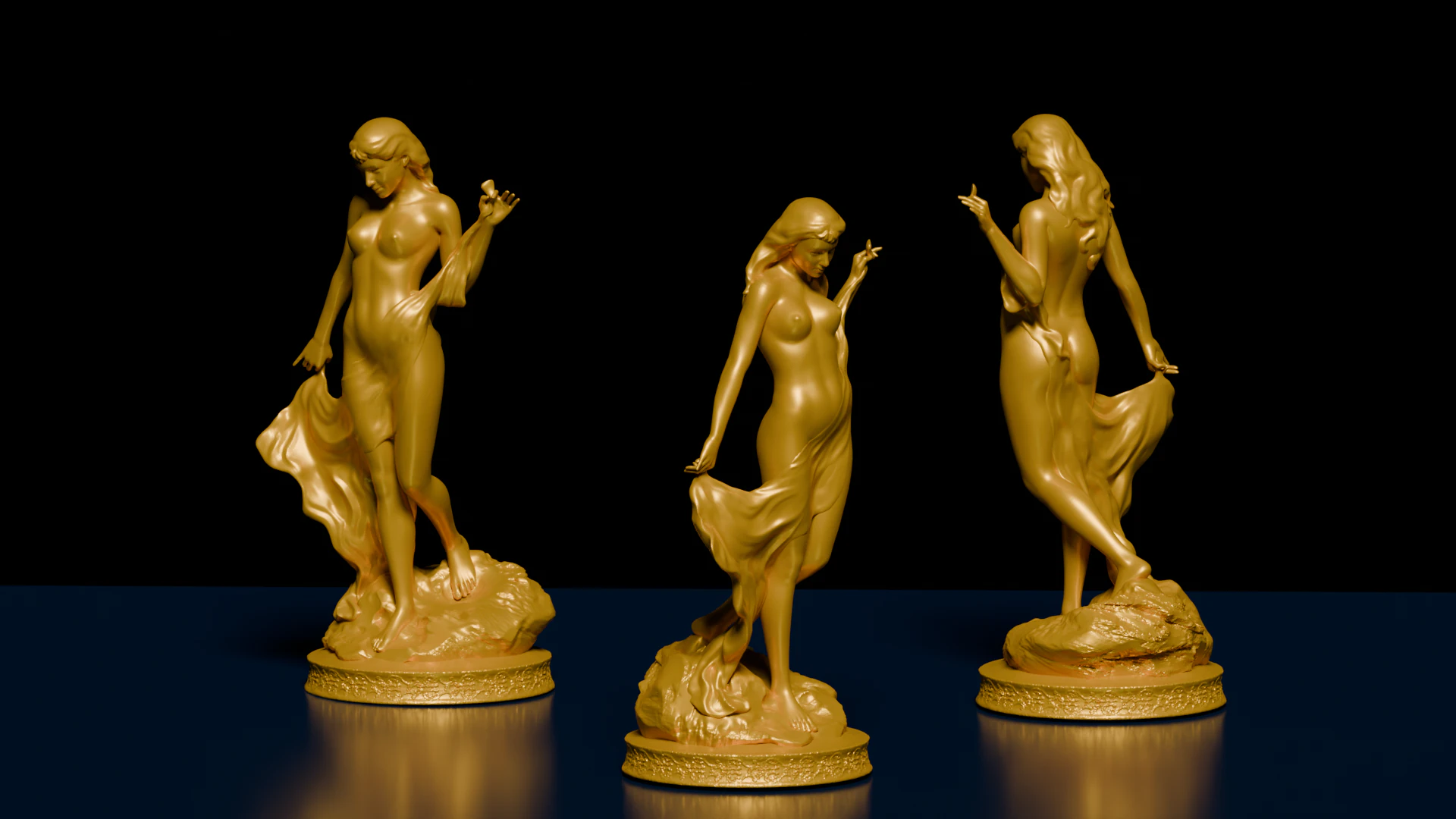 The Bather 3D Print Model .c4d .max .obj .3ds .fbx .stl .blend