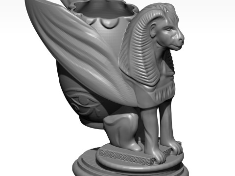 Sphinx Pencil Holder 3D Printable Modelo de Impressão 3D