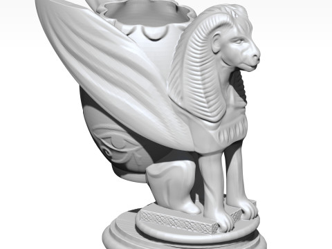 Sphinx Pencil Holder 3D Printable Modelo de Impressão 3D