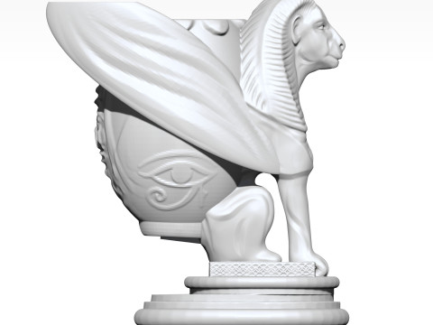 Sphinx Pencil Holder 3D Printable Modelo de Impressão 3D