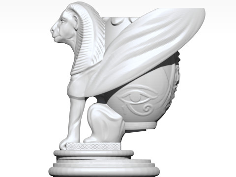 Sphinx Pencil Holder 3D Printable Modelo de Impressão 3D