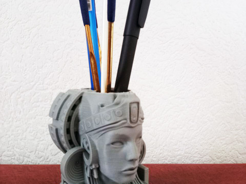 Mayan Priestess Pencil Holder 3D Printable Modelo de Impressão 3D