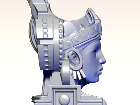 Mayan Priestess Pencil Holder 3D Printable Modelo de Impressão 3D