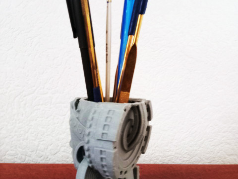 Mayan Priestess Pencil Holder 3D Printable Modelo de Impressão 3D