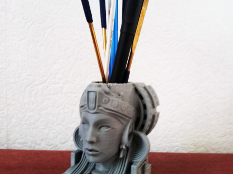 Mayan Priestess Pencil Holder 3D Printable Modelo de Impressão 3D