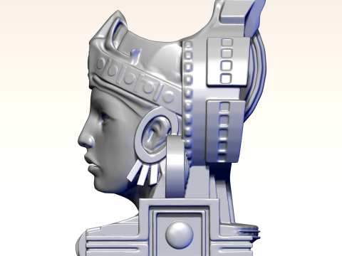 Mayan Priestess Pencil Holder 3D Printable Modelo de Impressão 3D