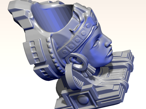 Mayan Priestess Pencil Holder 3D Printable Modelo de Impressão 3D