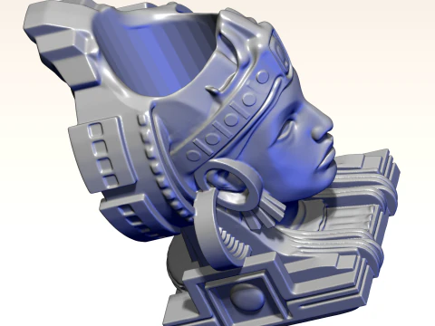 Mayan Priestess Pencil Holder 3D Printable 3D Print Model