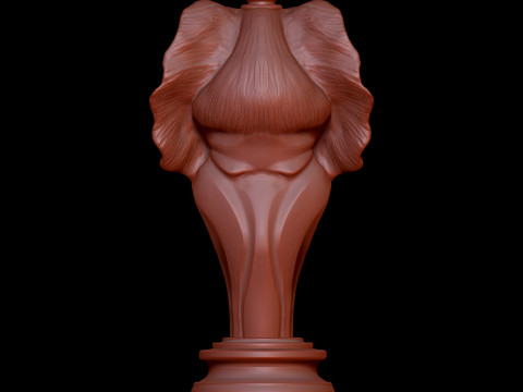 Elephant Chess Bishop Piece in Elephant Head Style 3D 打印模型