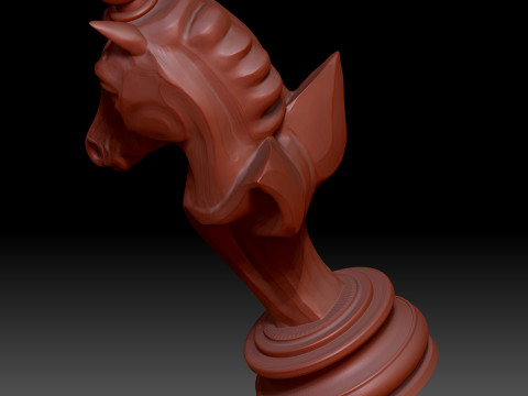 Knight chess piece in horse head style 3D Baskı Modeli