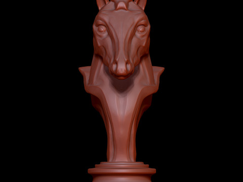 Knight chess piece in horse head style 3D Baskı Modeli